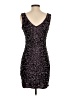 Cachet 100% Polyester Stars Purple Black Cocktail Dress Size 2 - photo 2