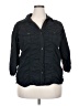 Eyeshadow Black 3/4 Sleeve Button-Down Shirt Size 2X - photo 1