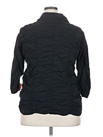 Eyeshadow 3/4 Sleeve Button-Down Shirt (view 2)