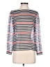 AKRIS 100% Silk Stripes Silver Black Long Sleeve Top Size 4 - photo 1