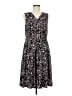 Talbots Print Black Casual Dress Size 8 - photo 1