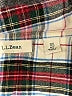 L.L.Bean 100% Cotton Plaid Ivory Long Sleeve Button-Down Shirt Size XS - photo 7