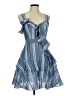 Sandro Stripes Blue Cocktail Dress Size Med (2) - photo 1