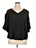 Shein Curve Black 3/4 Sleeve Blouse Size 1X - photo 1