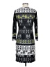 BCBGMAXAZRIA Graphic Gray Casual Dress Size S - photo 2