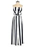 H&M 100% Polyester Stripes Ivory Jumpsuit Size 4 - photo 1