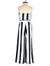 H&M 100% Polyester Stripes Ivory Jumpsuit Size 4 - photo 2