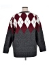 Torrid Argyle Gray Pullover Sweater Size 1X Plus (1) - photo 2