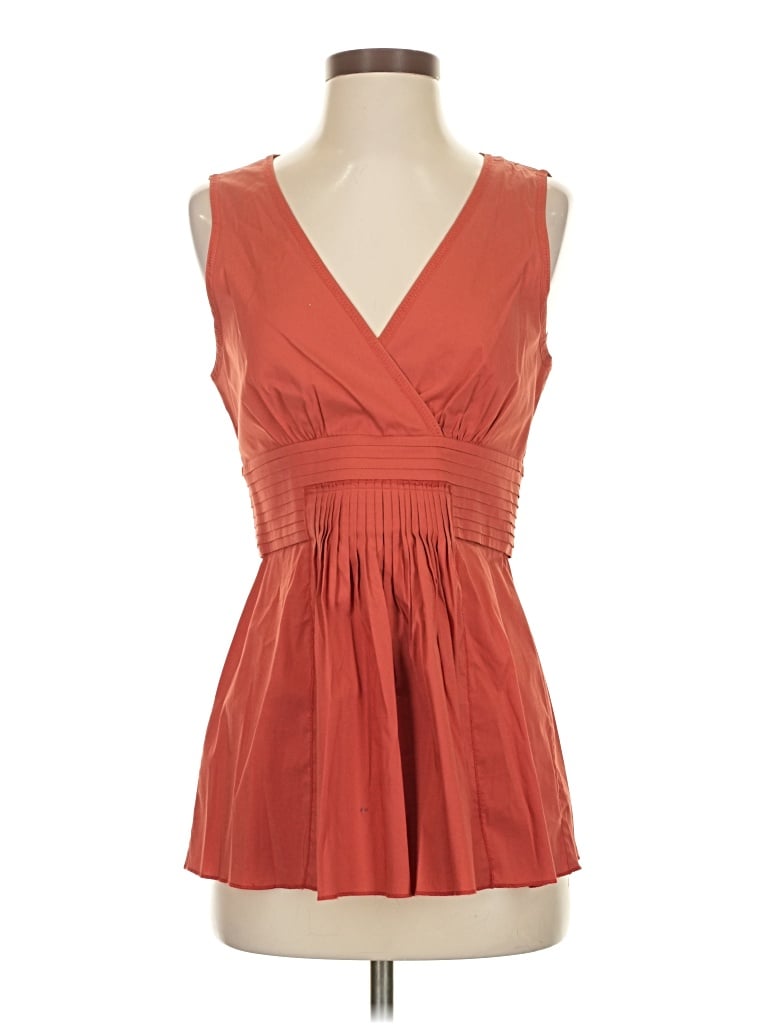 Pre-owned Bcbgmaxazria Sleeveless Blouse In Orange