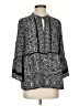 Fever 100% Polyester Paisley Black 3/4 Sleeve Blouse Size S - photo 1