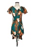 Shein 100% Polyester Print Teal Casual Dress Size S - photo 1