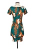 Shein 100% Polyester Print Teal Casual Dress Size S - photo 2