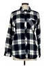 Be Cool Plaid Blue Long Sleeve Button-Down Shirt Size M - photo 1