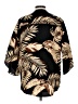 Shein 100% Polyester Tropical Gold 3/4 Sleeve Blouse Size L - photo 2
