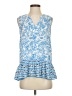 Lilly Pulitzer 100% Polyester Blue Sleeveless Blouse Size XS - photo 1