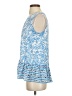 Lilly Pulitzer 100% Polyester Blue Sleeveless Blouse Size XS - photo 5