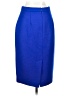 Pure Collection 100% Wool Solid Blue Wool Skirt Size 2 - photo 2