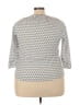 Croft & Barrow 100% Polyester Gray Ivory 3/4 Sleeve Blouse Size XXL - photo 2