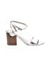 M. Gemi 100% Leather Metallic Silver Sandals Size EU 39 1/2 - photo 1