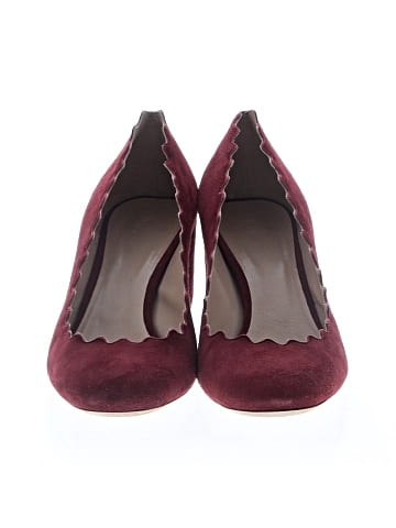 Chloé Suede Scalloped Heels (view 2)