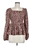 Shein 100% Polyester Pink Long Sleeve Blouse Size 6 - photo 1