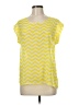 Charming Charlie 100% Polyester Yellow Short Sleeve Blouse Size M - photo 1