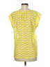 Charming Charlie 100% Polyester Yellow Short Sleeve Blouse Size M - photo 2