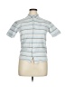 Quiksilver Stripes Blue Short Sleeve Button-Down Shirt Size 16 - photo 1