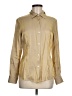 Ann Taylor Metallic Gold Tan Long Sleeve Button-Down Shirt Size 6 - photo 1