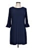 Laundry by Shelli Segal Solid Blue Casual Dress Size L - photo 1