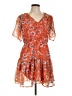 Sam Edelman 100% Polyester Paisley Orange Casual Dress Size 10 - photo 1
