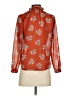 Ann Taylor LOFT 100% Polyester Orange Long Sleeve Blouse Size XXS - photo 2