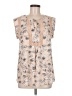 Daniel Rainn 100% Polyester Tan Sleeveless Blouse Size M - photo 1