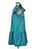 Unbranded 100% Polyester Solid Teal Casual Dress Size L - photo 5