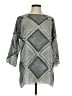 Calypso St. Barth 100% Polyester Argyle Gray Kimono Size Med (1) - photo 1