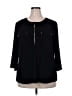 T Tahari Black 3/4 Sleeve Blouse Size 2X - photo 1