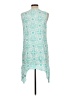 Escapada 100% Rayon Teal Casual Dress Size L - photo 2