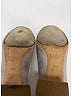 Chloé 100% Suede Chevron-herringbone Ivory Gray Heels Size EU 39 1/2 - photo 8