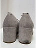 Chloé 100% Suede Chevron-herringbone Ivory Gray Heels Size EU 39 1/2 - photo 4