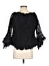 Unbranded 100% Polyester Black 3/4 Sleeve Blouse Size M - photo 2