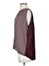 Ann Taylor LOFT 100% Polyester Houndstooth Burgundy Sleeveless Blouse Size S - photo 5