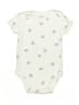 Carter's 100% Cotton Print Ivory Short Sleeve Onesie 3-6 MO / 6 MO - photo 1