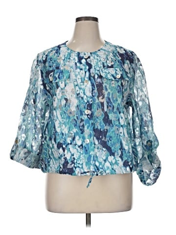 Hearts of Palm Woman 3/4 Sleeve Blouse (view 1)