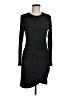 Dee Elly Solid Black Casual Dress Size M - photo 1