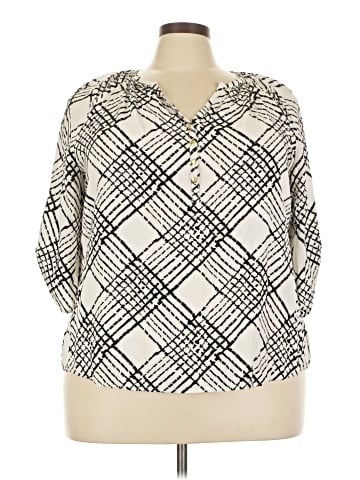 Kaari Blue 3/4 Sleeve Blouse (view 1)