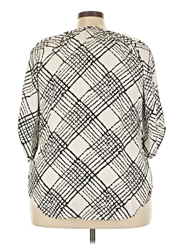 Kaari Blue 3/4 Sleeve Blouse (view 2)
