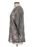 Shein 100% Polyester Metallic Gray Pullover Sweater Size 6 - photo 5