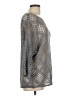 Shein 100% Polyester Metallic Gray Pullover Sweater Size 6 - photo 4