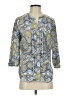 212 Collection Paisley Blue 3/4 Sleeve Blouse Size S - photo 1