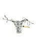 SOFIA Stripes Silver Swimsuit Bottoms Size M - photo 1